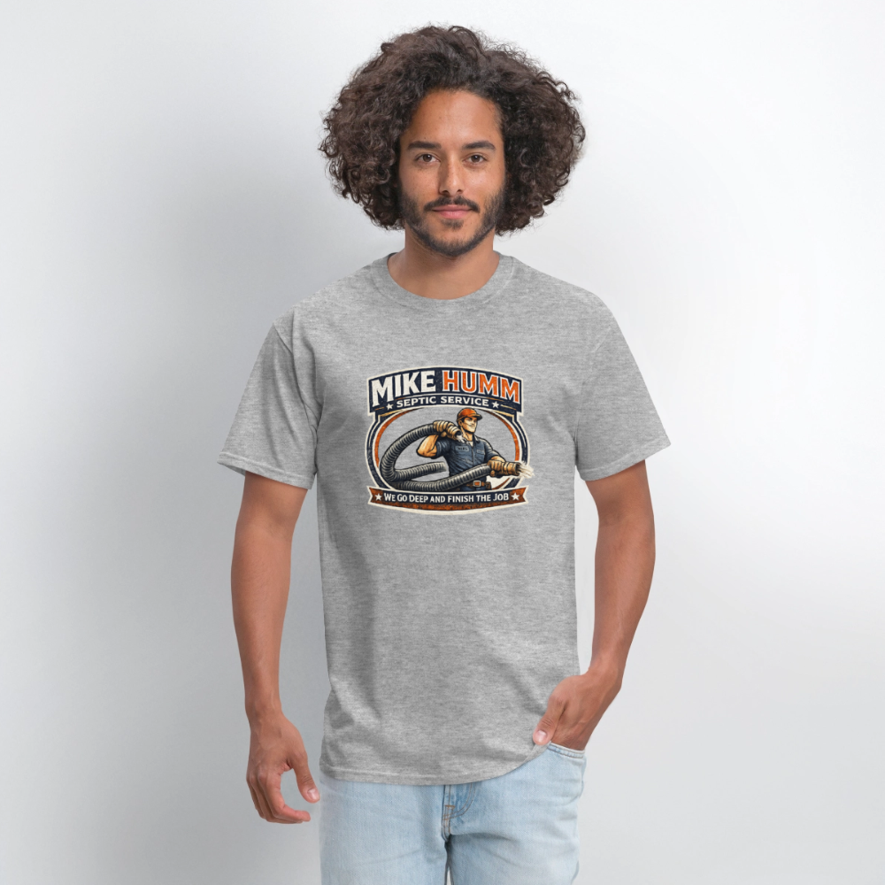 Mike Humm Septic Service T-Shirt - heather gray