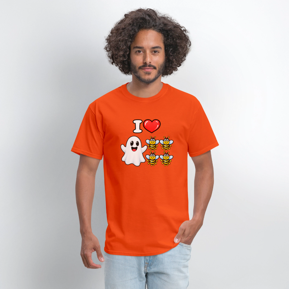 I Heart Boo Bees Funny Halloween T-Shirt Color: Navy
