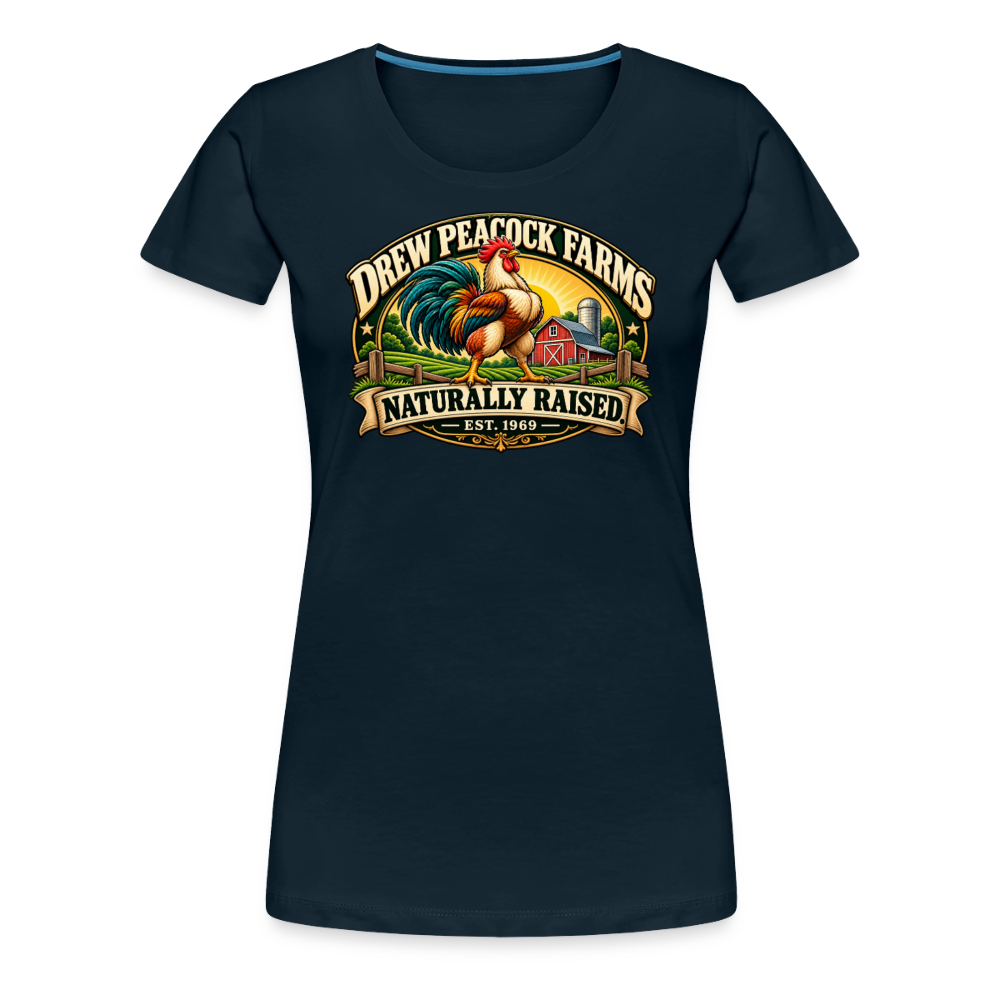 Drew Peacock Farms Women’s Premium T-Shirt - deep navy