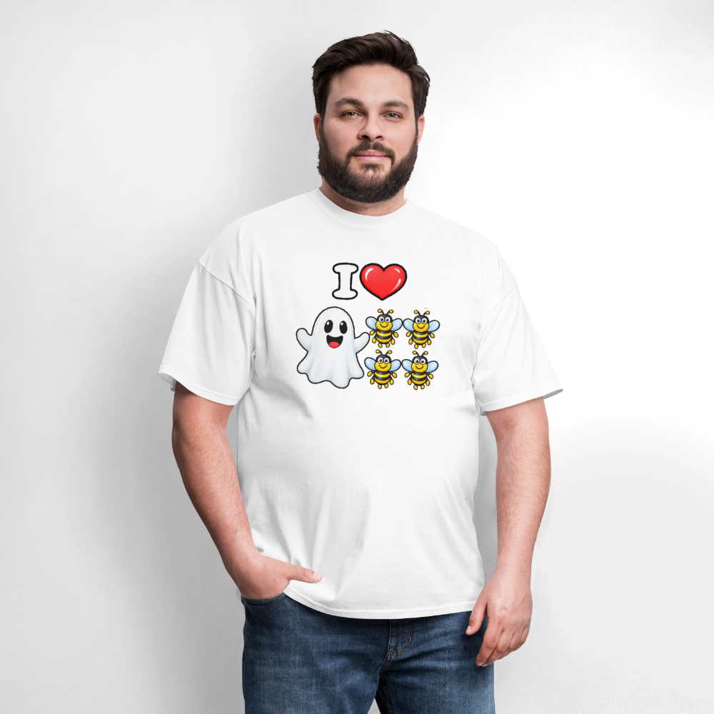 I Heart Boo Bees Funny Halloween T-Shirt Color: Navy