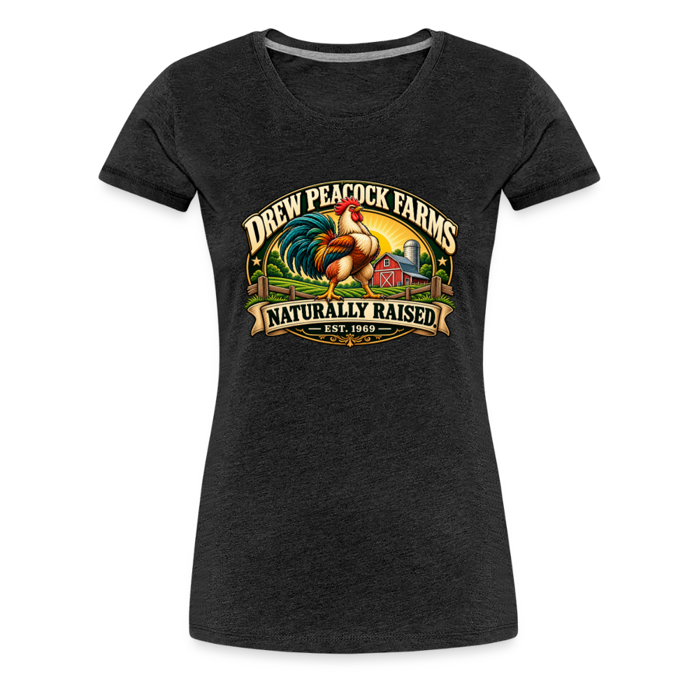 Drew Peacock Farms Women’s Premium T-Shirt - charcoal grey