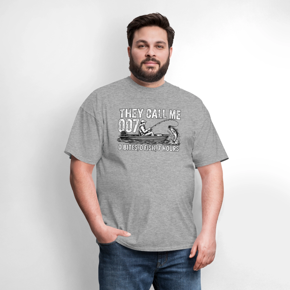 They Call Me 007 Funny Fishing T-Shirt Color: Navy