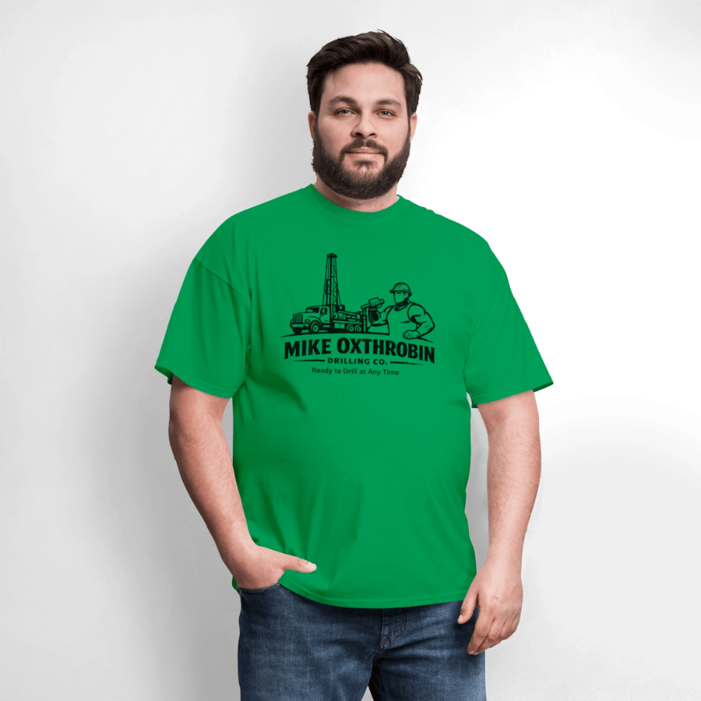 Mike Oxthrobin Drilling Co Funny T-Shirt Color: Rock