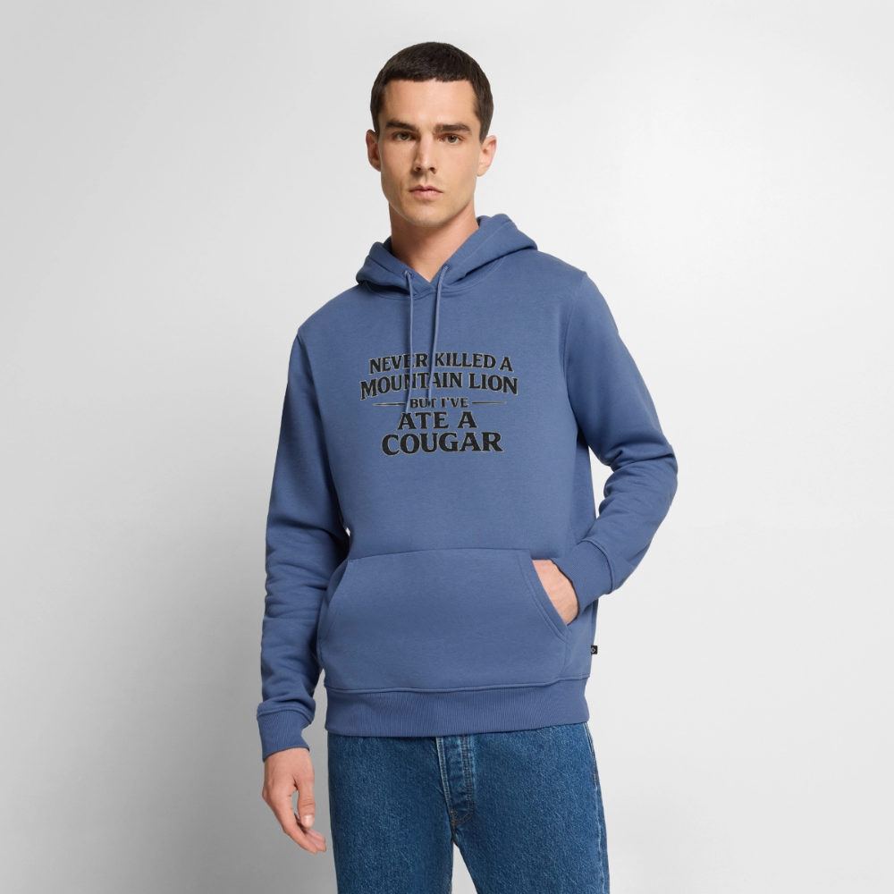 Never Killed A Mountain Lion But I've Ate A Cougar Premium Hoodie Color: White