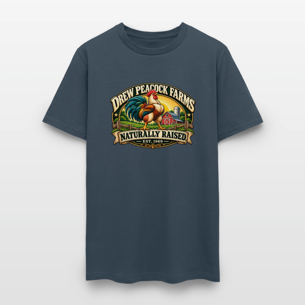 Drew Peacock Farms T-Shirt -  blue dusk