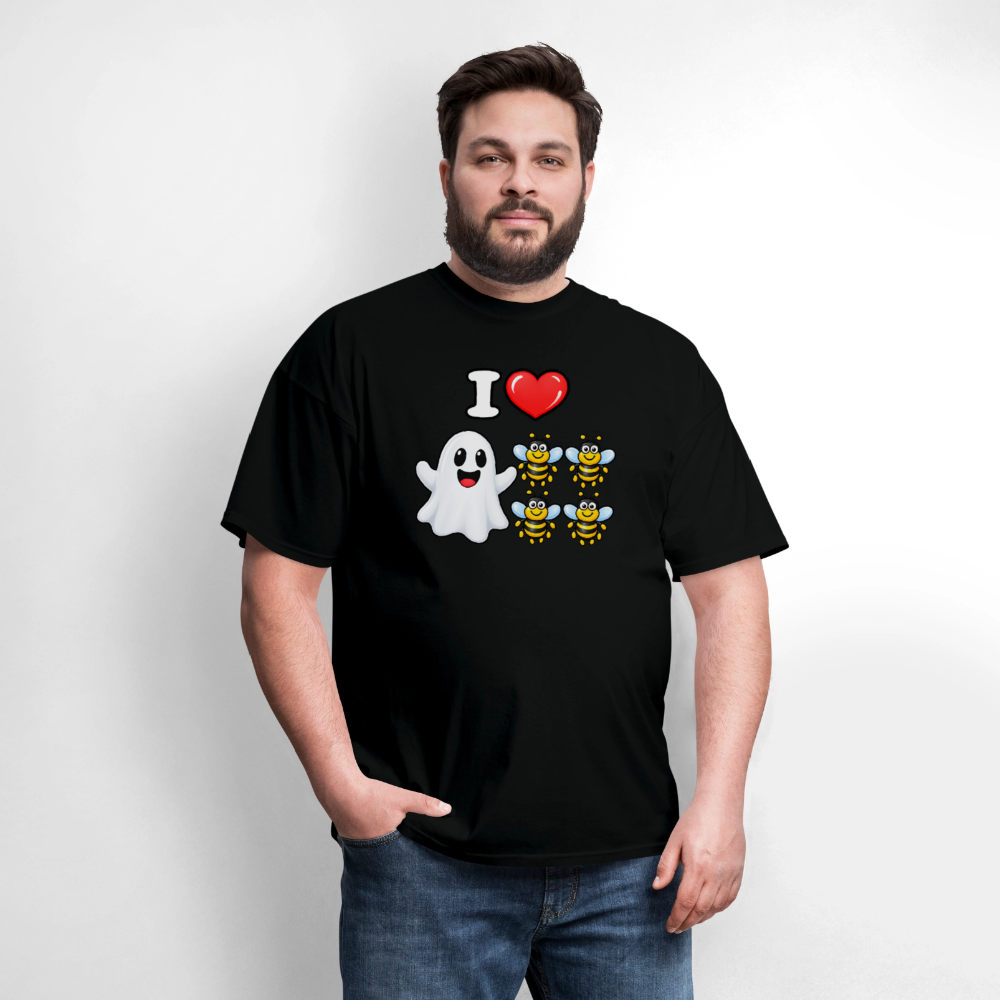 I Heart Boo Bees Funny Halloween T-Shirt Color: Navy
