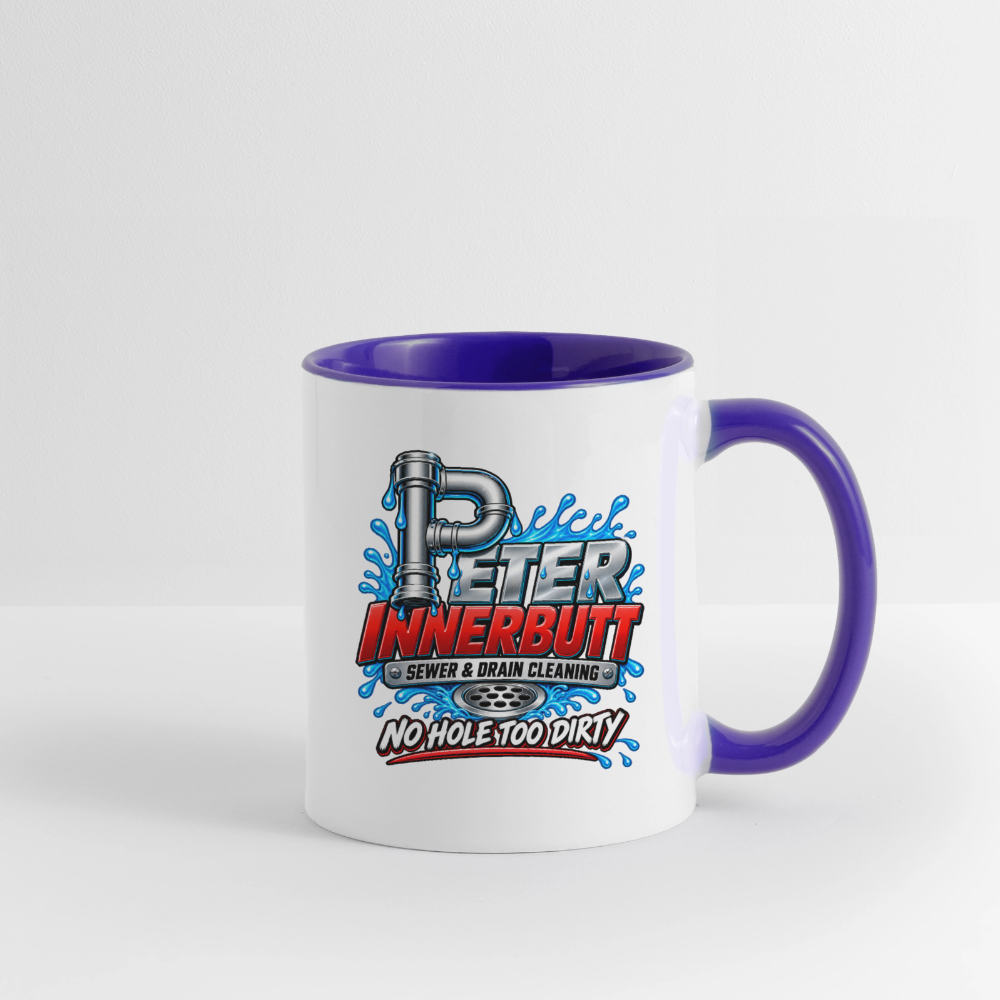 Peter Innerbutt No Hole Too Dirty Funny Adult Humor Coffee Mug Color: white/black