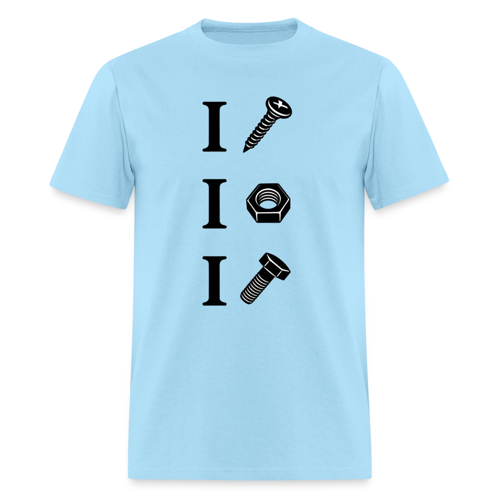 I Screw I Nut I Bolt T-Shirt - powder blue