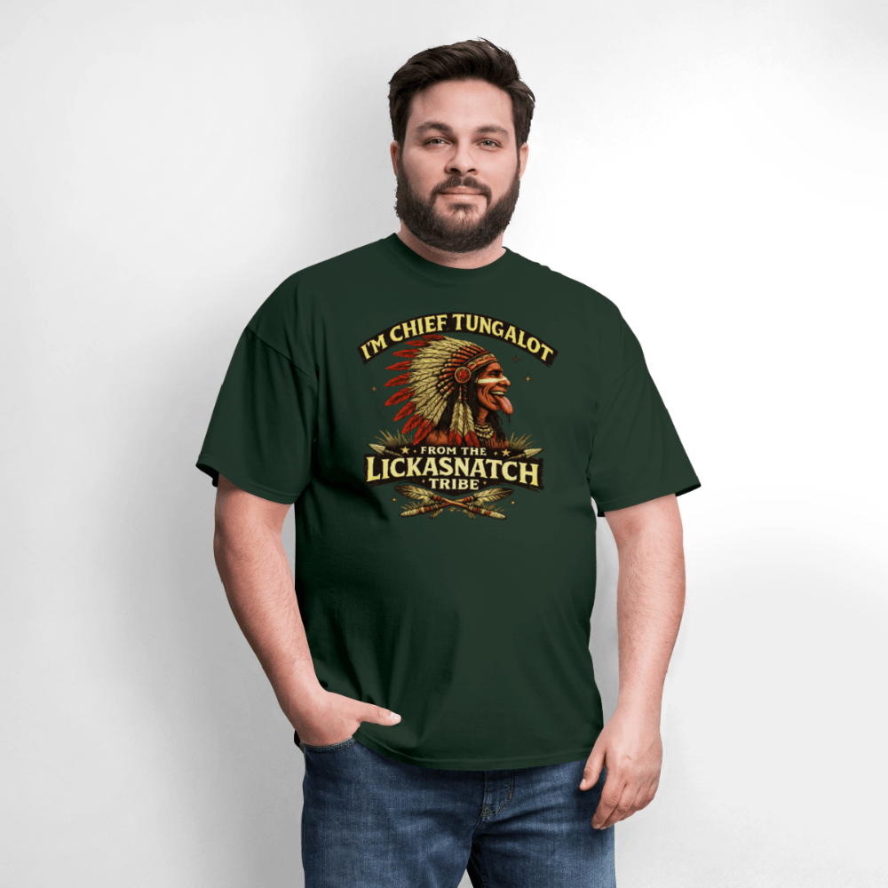 I'm Chief Tungalot From Lickasnatch Tribe T-Shirt Color: Black