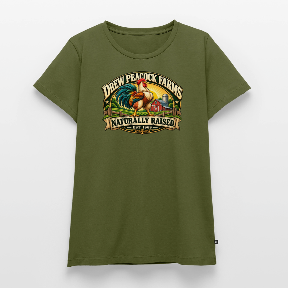Drew Peacock Farms Women’s Premium T-Shirt - khaki green 