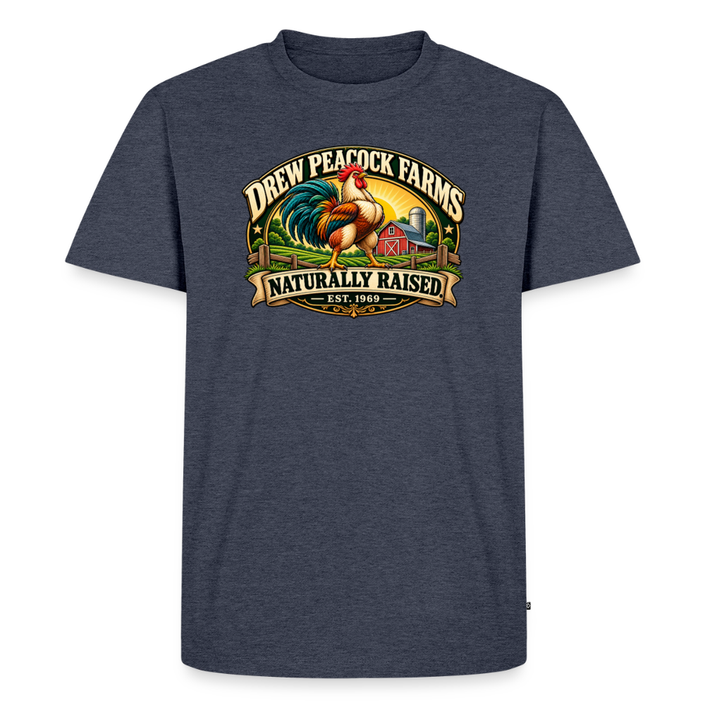 Drew Peacock Farms Premium T-Shirt Color: Heather Denim