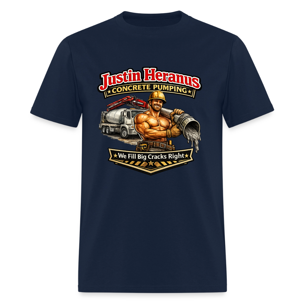 Justin Heranus Concrete Pumping T-Shirt - navy