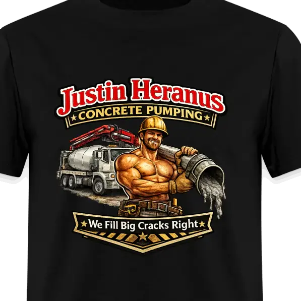 Justin Heranus Concrete Pumping T-Shirt
