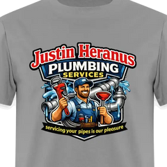 Justin Heranus Plumbing Funny T-Shirt
