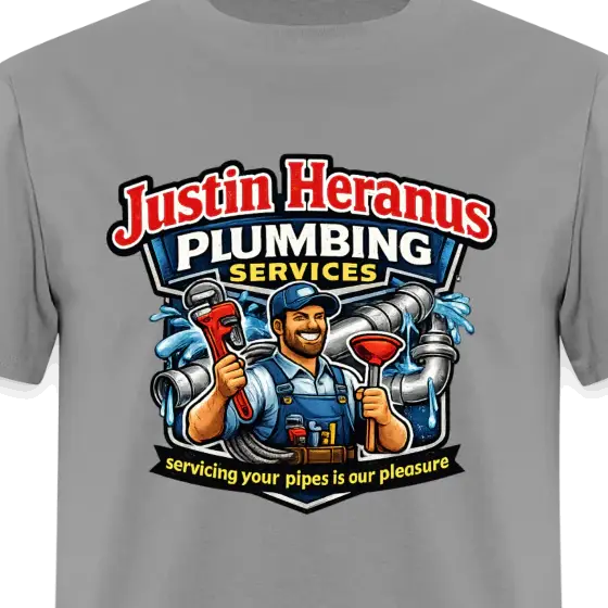 Justin Heranus Plumbing Funny T-Shirt