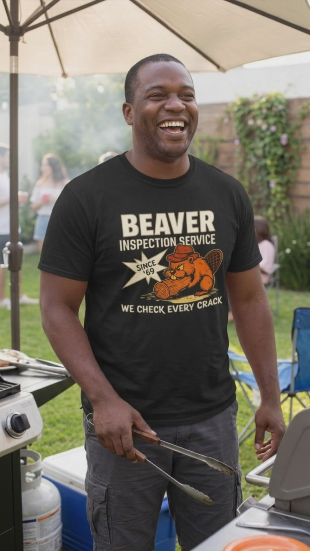 Beaver Inspection Service Funny Adult Humor T-Shirt