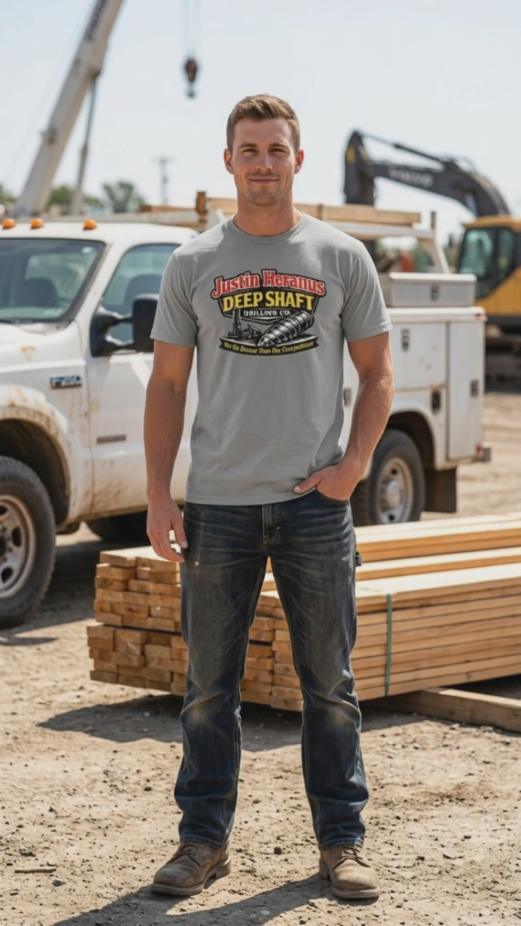 Justin Heranus Deep Shaft Drilling T-Shirt Video