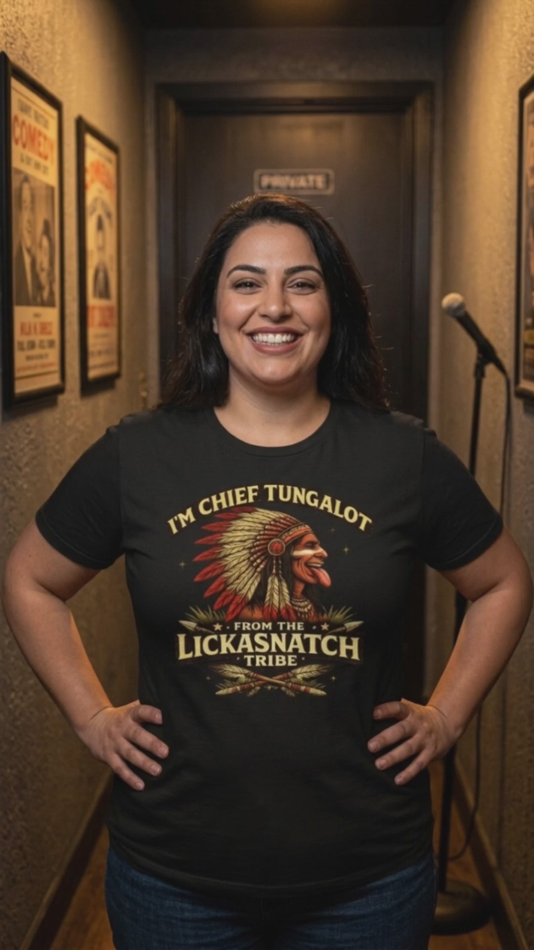 I'm Chief Tungalot From Lickasnatch Tribe Women's T-Shirt Video
