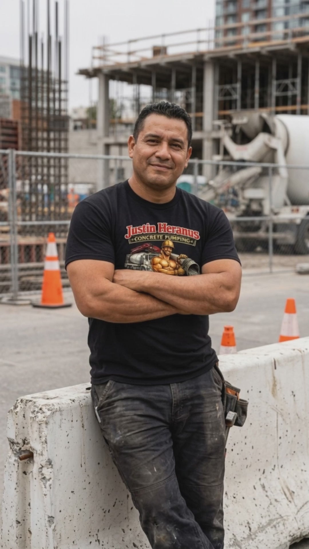 Justin Heranus Concrete Pumping T-Shirt Video
